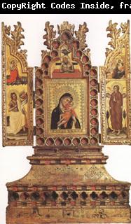 Simone Dei Crocefissi Virgin and Child with Saints a triptych (mk05)